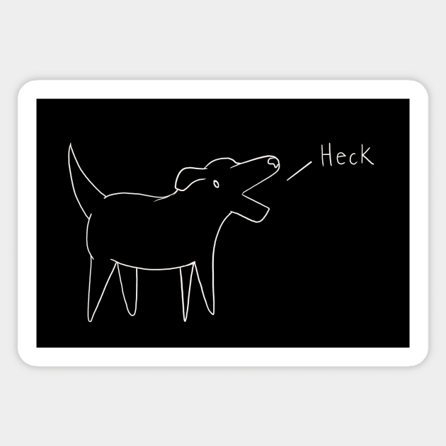 Heck (but it's in white) Sticker by rachelleybell